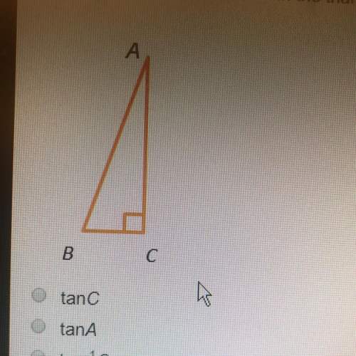 What is the reciprocal of tanb in the triangle below?