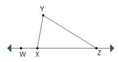 Which statement regarding the diagram is true?  a) m∠wxy = m∠yxz b) m∠wxy &lt; m∠