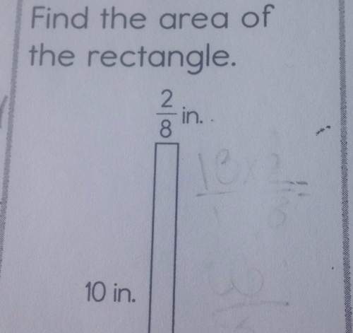 Find the area of the rectangle in. 10 in 2/8 in