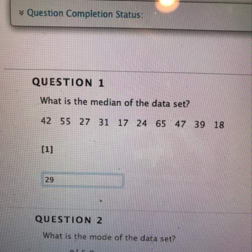 What is the median of the data set?  is 29 the right answer?