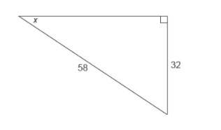 What is the value of x in this triangle?  enter your answer as a decimal in