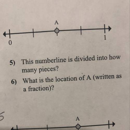 This number line is divided into how many pieces and what is the location of a ( written as a fracti