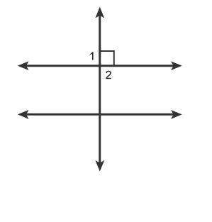 Which relationship describes angles 1 and 2?  linear pair vertical angles