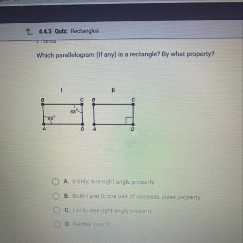 Which parallelogram (if any) is a rectangle? by what property?