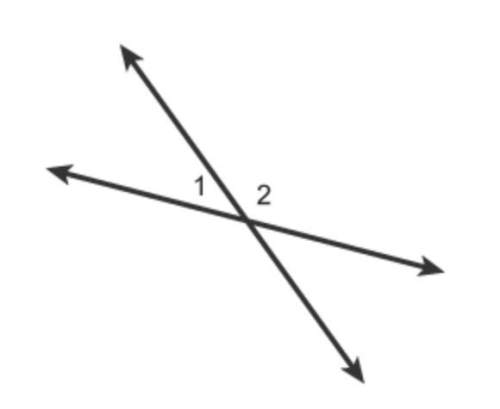 Which relationship describes angles 1 and 2? select each correct answer. *mu