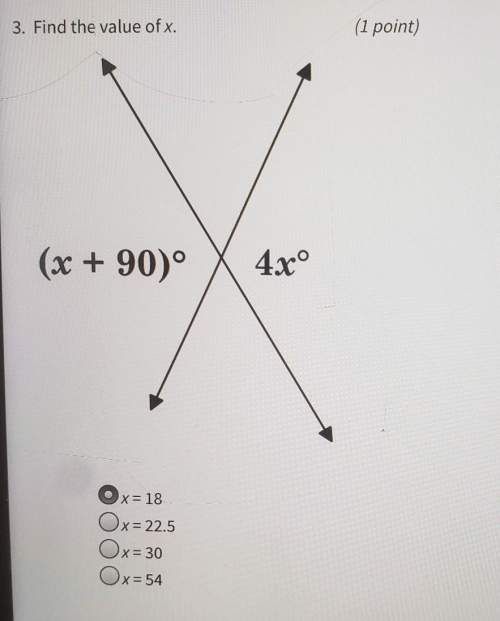 3. find the value of x.(1 point)(x + 90° x 4xºox=18ox= 22.5ox=30