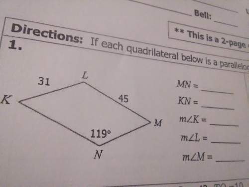 If each quadrilateral below is a parallelogram,find the missing measures.