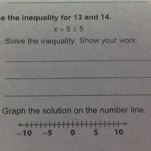 Solve the inequality, show your work, and graph is on the number line