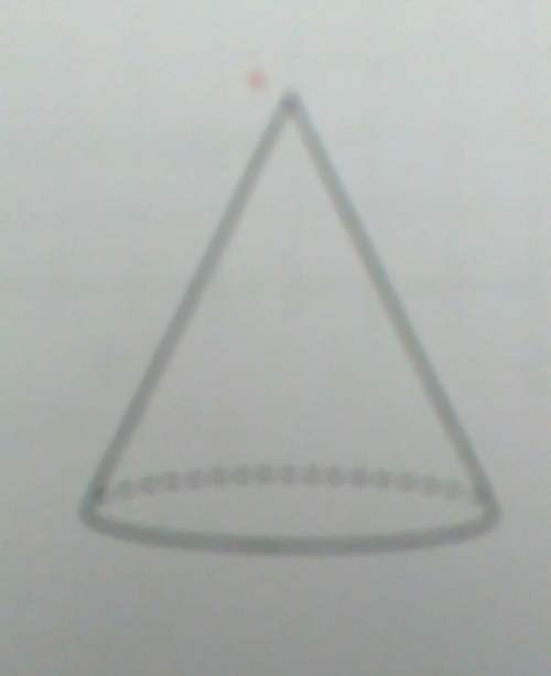 How to draw a shape representing the cross-section of the cone shown such that the slice is perpendi