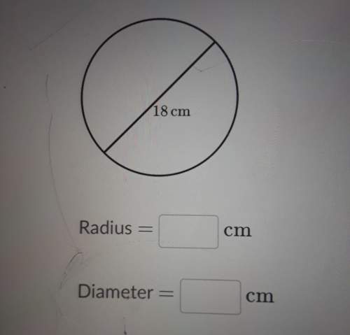 What is the radius and diameter of the following circle?