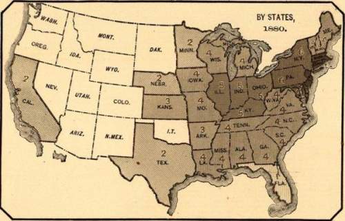 This map represents data from the 1880 u.s. census. the darker the state the greater the population,