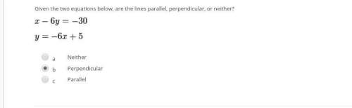 The equations below are. parallel perpendicular or neither