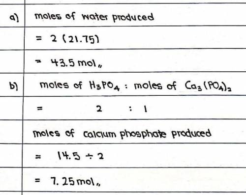 7. A. How many moles of Calcium hydroxide (CaOH2) are needed to completely react with 14.5 mol of Ph