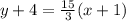 y + 4 =  \frac{15}{3} (x + 1)