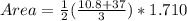 Area = \frac{1}{2}(\frac{10.8+37}{3}) * 1.710