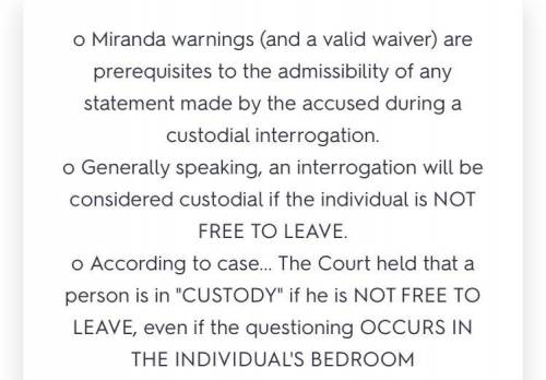 Miranda warnings and waiver must be shown if the person's statement resulted from the combined press
