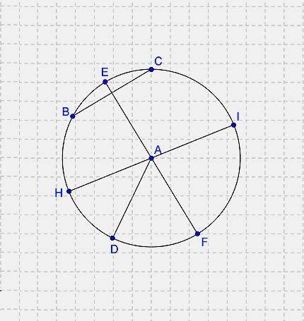 C С Ε B Н H D in the image point A is the center of the circle. Which two line segments must be equa