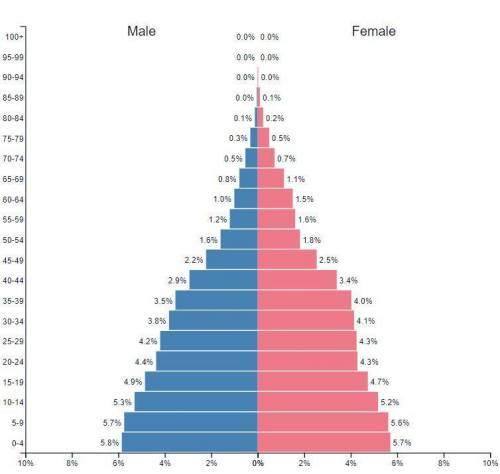 Part B

Population Pyramid
Next, use the Internet to find an image of a recent population pyramid fo