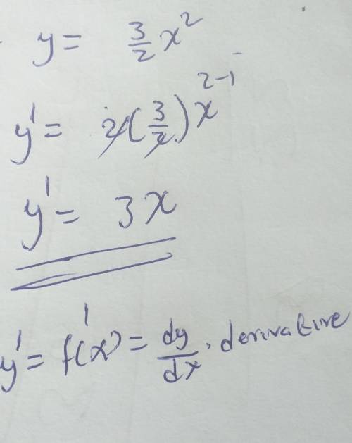 Find the derivative of 3/2x^2