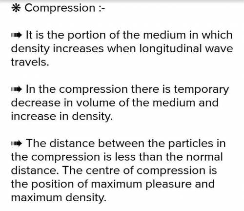 Any three different between of rarefaction and compression