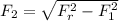 F_2=\sqrt{F_r^2-F_1^2}