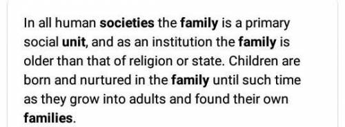 What type of unit is a family of the society?