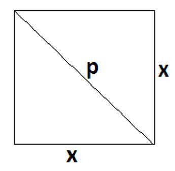 When the area of a square is increasing four times as fast as the diagonals, what is the length of a
