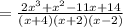 =\frac{2x^3+x^2-11x+14}{\left(x+4\right)\left(x+2\right)\left(x-2\right)}