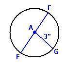The diameter of Circle A is . EF AG EG FG