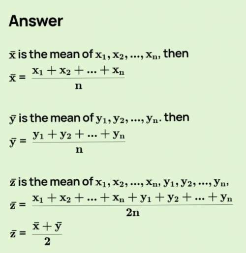 IsIf the mean of y and 1\y is z, then meanof y2 and1\y^2