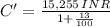 C' = \frac{15,255\,INR}{1+\frac{13}{100} }