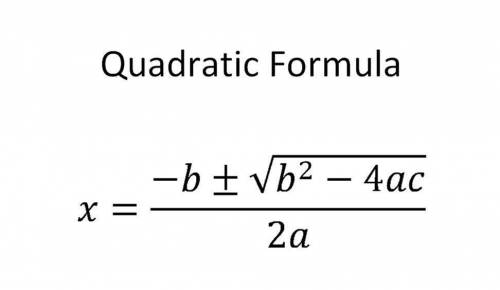 Solve by using the quadratic formula:
x2 - 6x + 7 = 0