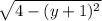 \sqrt{4 - (y + 1)^2}