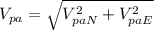 V_{pa}=\sqrt{V_{paN}^{2}+V_{paE}^{2}}