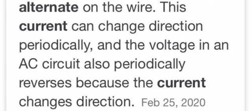 Which of the following best describes alternating current? 

A. current that constantly turns on and