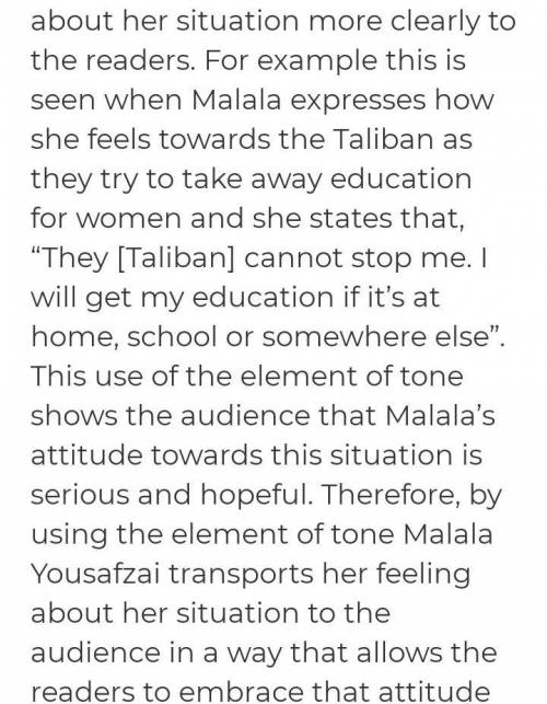 How does the writer use language and structure in I am Malala?