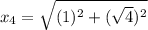 x_4=\sqrt{(1)^2+(\sqrt{4})^2}
