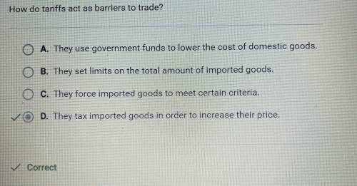 How do tariffs act as barriers to trade