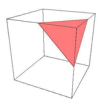 8) If a cube is cut by a plane to form a cross section, under what circumstance can the cross sectio