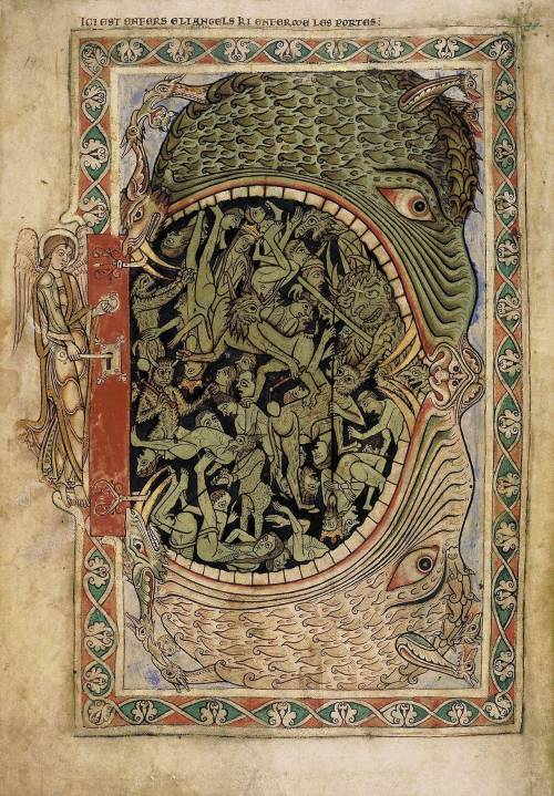 What medium was used to create the mouth of hell painting, seen below?   4002-01-01-04-00_files/i013