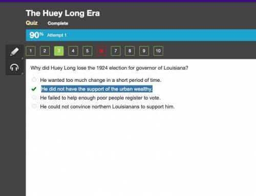 Why did Huey Long lose the 1924 election for governor of Louisiana?