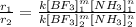 \frac{r_1}{r_2}=\frac{k[BF_3]_1^m[NH_3]_1^n}{k[BF_3]_2^m[NH_3]_2^n}