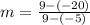 m=\frac{9-\left(-20\right)}{9-\left(-5\right)}