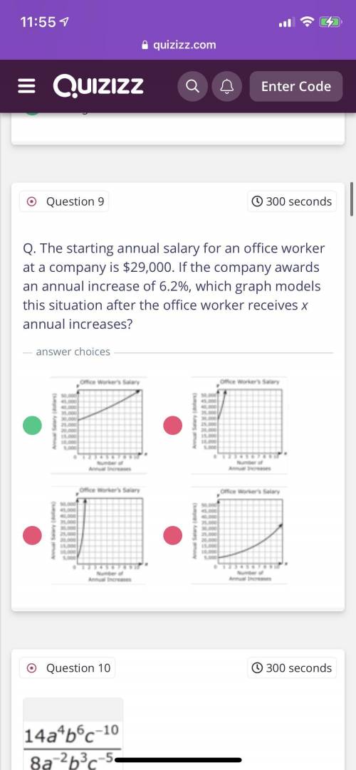 The starting annual salary for an office worker at a company is $29,000. If the company

awards an a