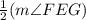 \frac{1}{2}(m\angle FEG)
