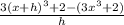\frac{3(x+h)^3+2-(3x^3+2)}{h}