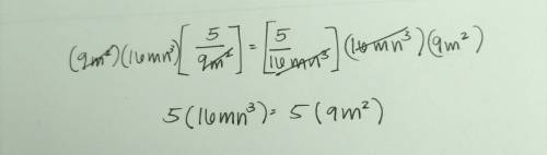 Least common denominator for 5/9m^2 and 5/16mn^3?