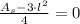 \frac{A_{s}-3\cdot l^{2}}{4} = 0