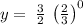 y=\:\frac{3}{2}\:\left(\frac{2}{3}\right)^0