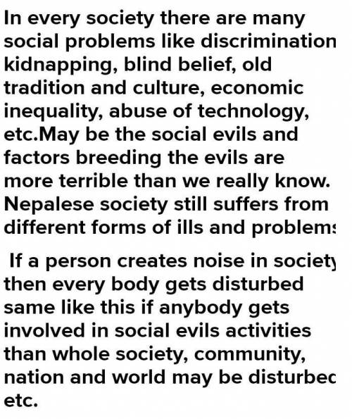 Every social evils creates social problems. Justify.